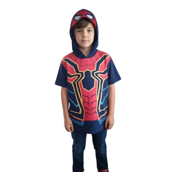Marvel Other - Marvel Iron Spider-Man Short Sleeve Mask Hoodie